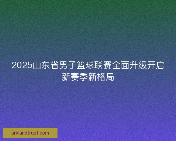 2025山东省男子篮球联赛全面升级开启新赛季新格局